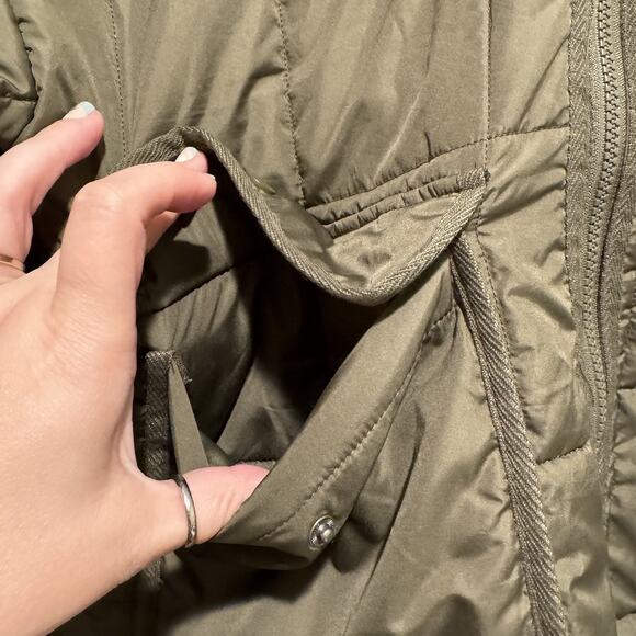 Noisy May Flora Quilted Jacket Olive Green Size Medium - Picture 4 of 7